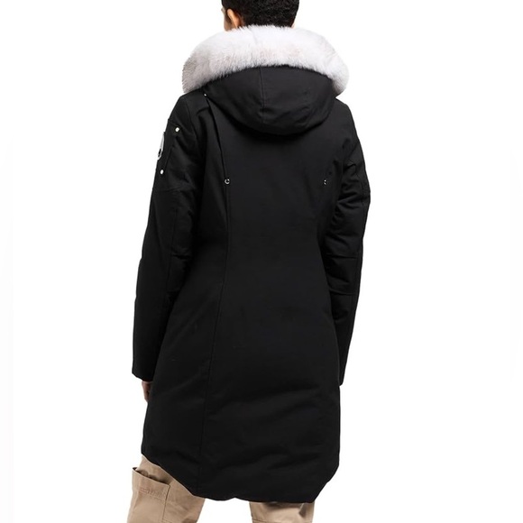 Moose Knuckles Black Ski Jacket with White Fur Trim size small - Picture 6 of 12